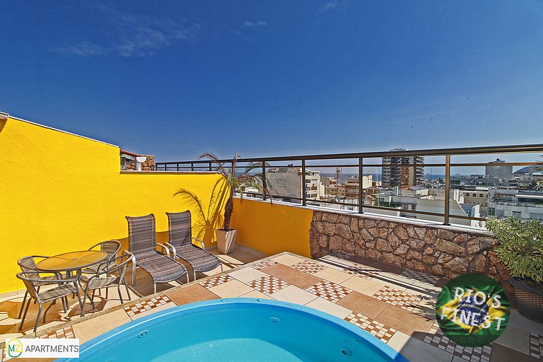 Cerca de Ipanema, Penthouse com Piscina en Copacabana
