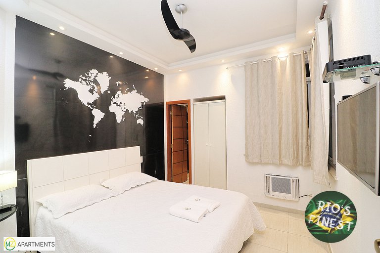 Apartamento de temporada com 3 quartos perto do mar no Rio d