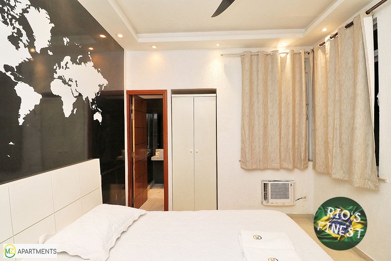 Apartamento de temporada com 3 quartos perto do mar no Rio d