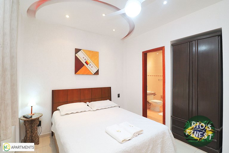 Apartamento de temporada com 3 quartos perto do mar no Rio d