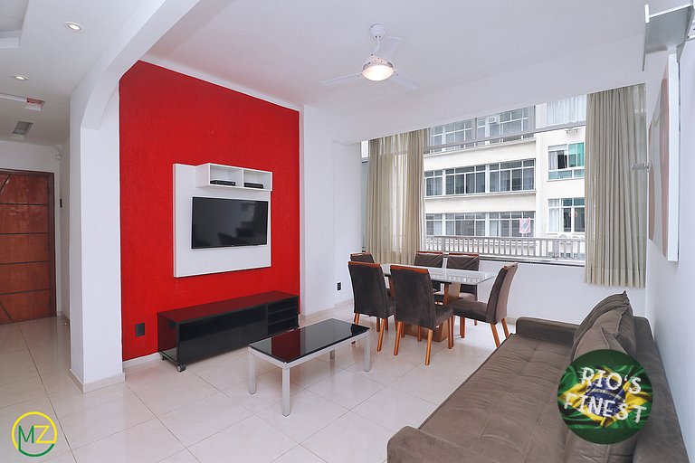 Apartamento de temporada com 3 quartos perto do mar no Rio d
