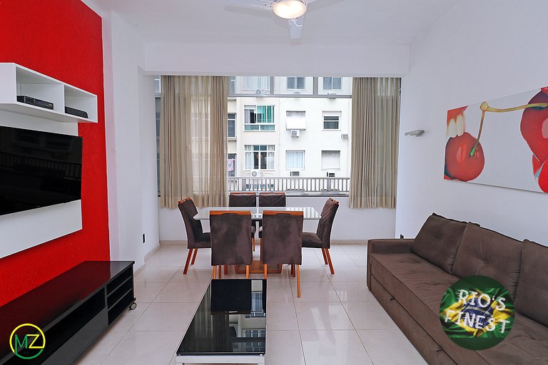 Apartamento de temporada com 3 quartos perto do mar no Rio d