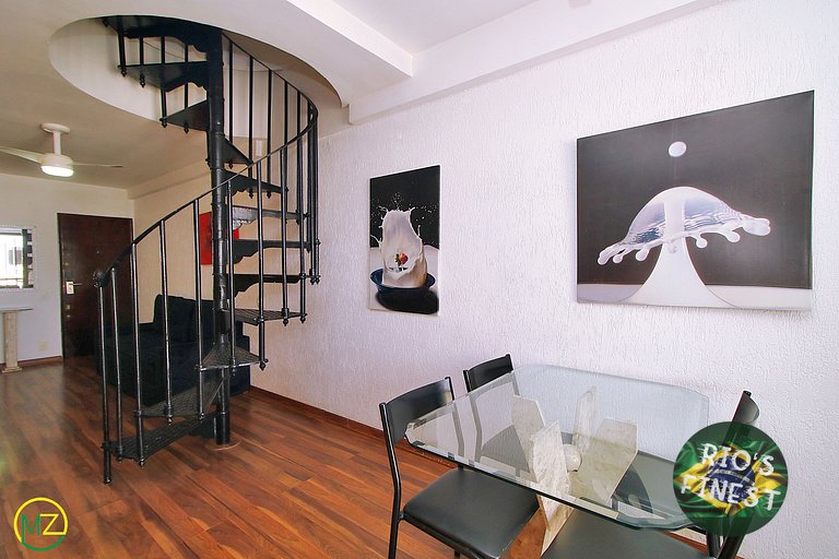 Copacabana Cobertura de 2 quartos com Piscina